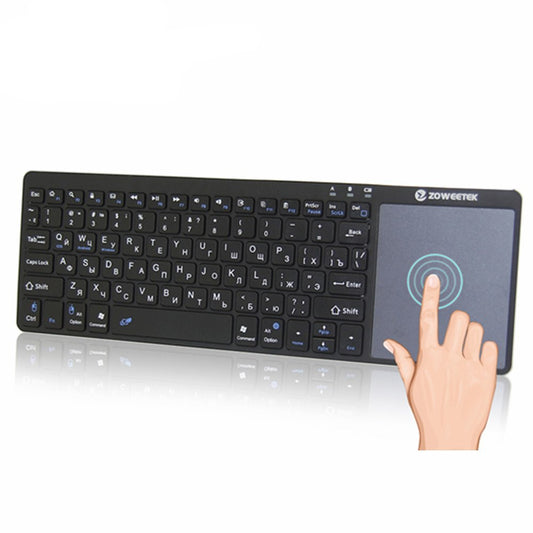 Zoweetek k12bt-1 Mini Wireless Bluetooth Keyboard Russian English Spanish Touchpad For Smart Tv Box Pc Android Phone Pad