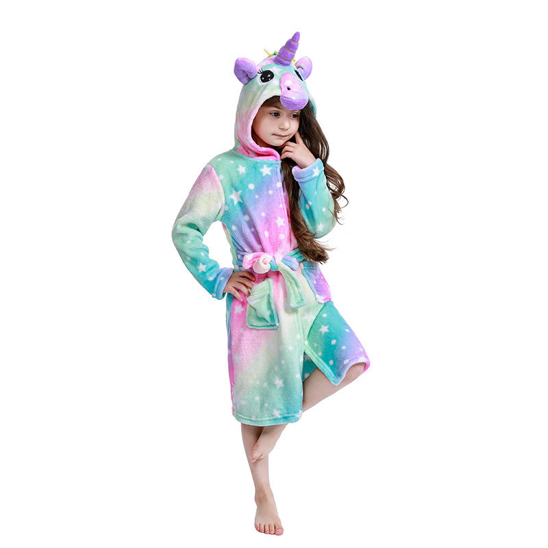 Animal hooded children's home wear