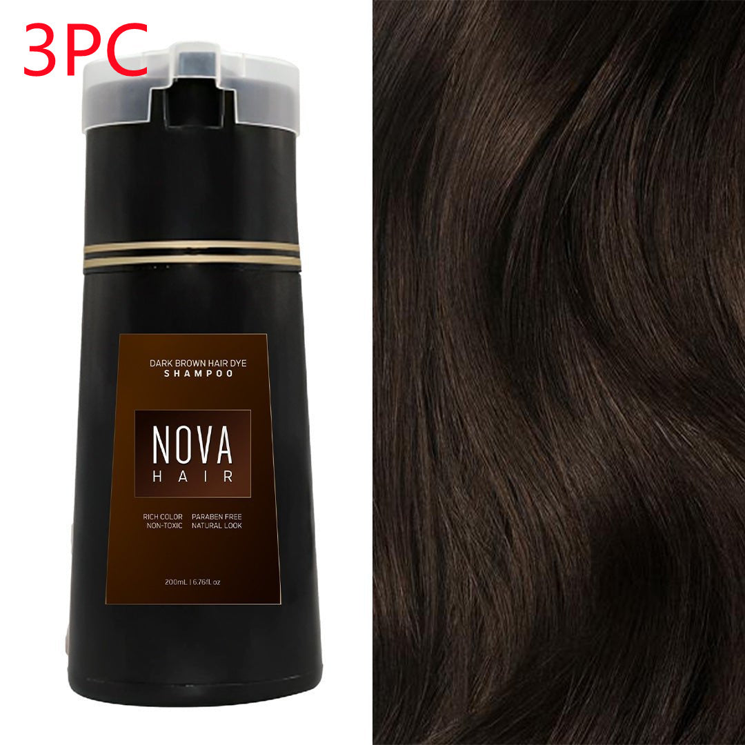 Hair Dyeing Hair Care Shampoo 3-in-1 Natural Fast White Hair Dyed Black Hair Dye Lasting Convenience Men Women Hair Care