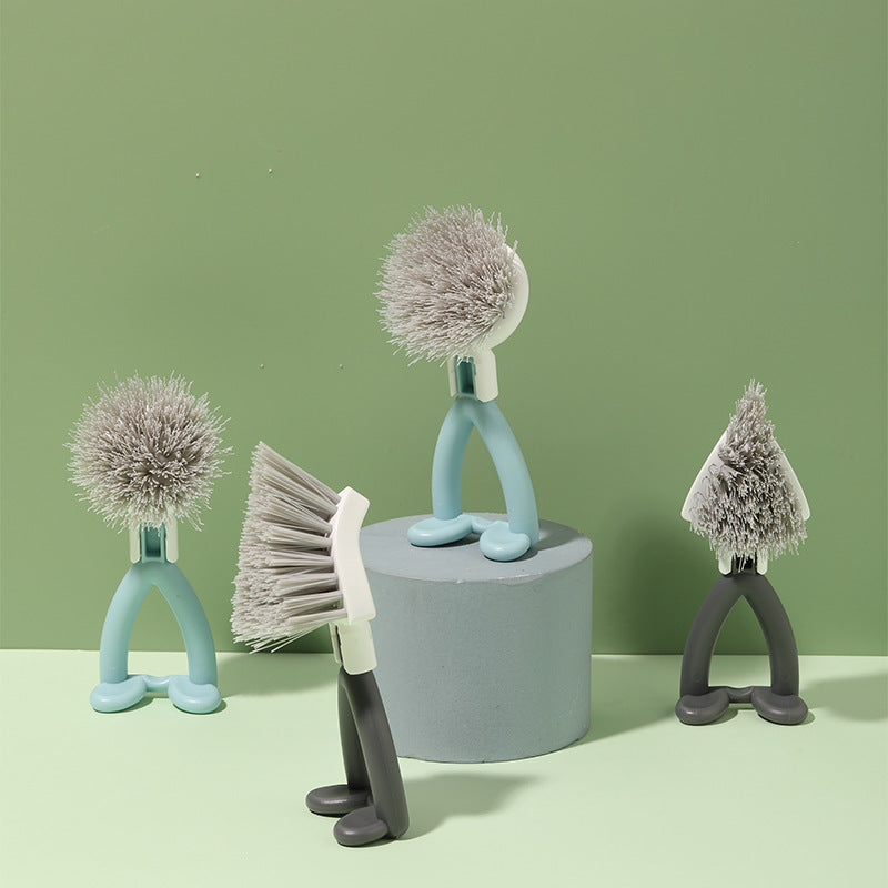 Vertical Pot Brush, Dish Brush, V-shaped Cleaning BrushHanging Stove Brush