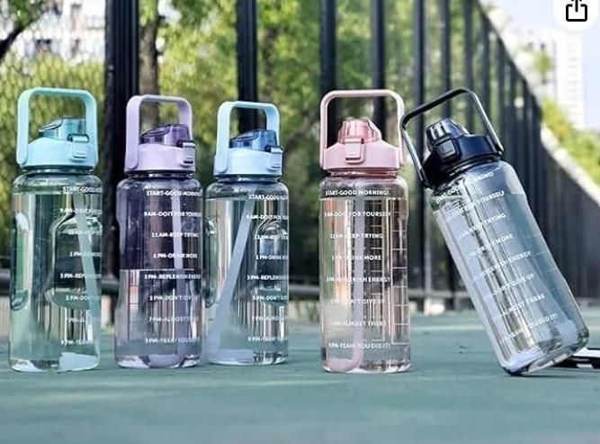 Leakproof 2L Water Bottle With Straw Sport Bottle Sipper