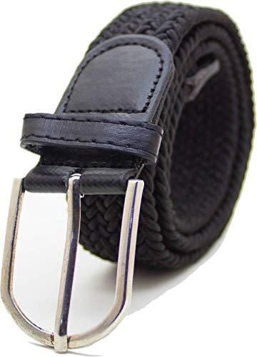 Unisex Stretchable Flexible Cotton Canvas Belt Black