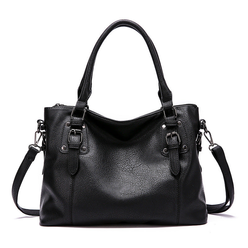 New Fashion European And American Style Women's Retro Simple Shoulder Bag Large Capacity