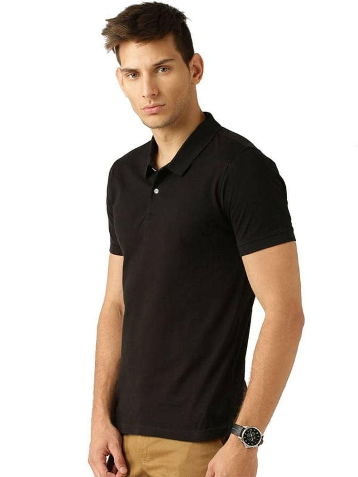 BD Men's Half Sleeves Polo Neck T-shirt 4PPT11 (Pack of 4)