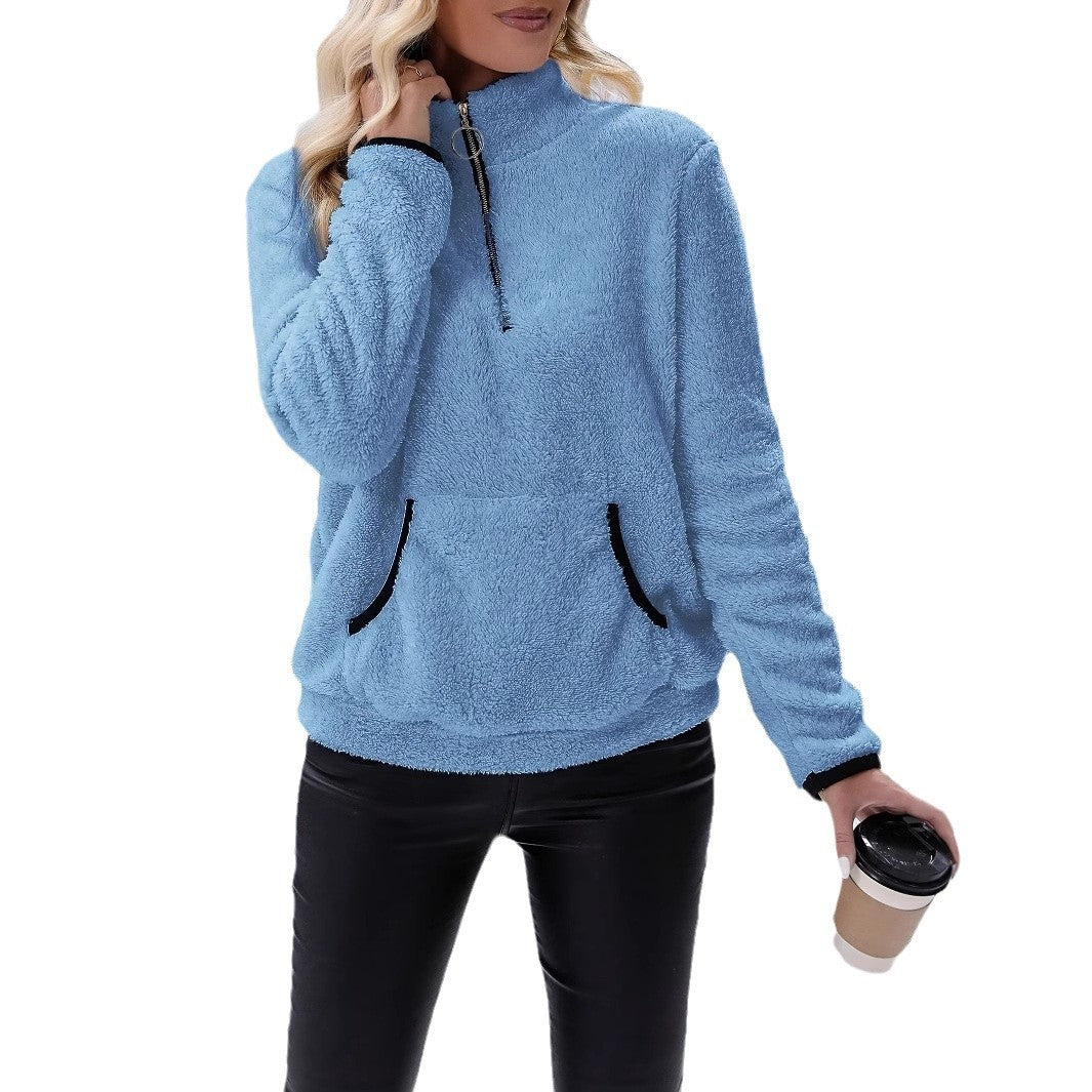 Autumn And Winter New Casual Double-sided Fleece Sweatshirt