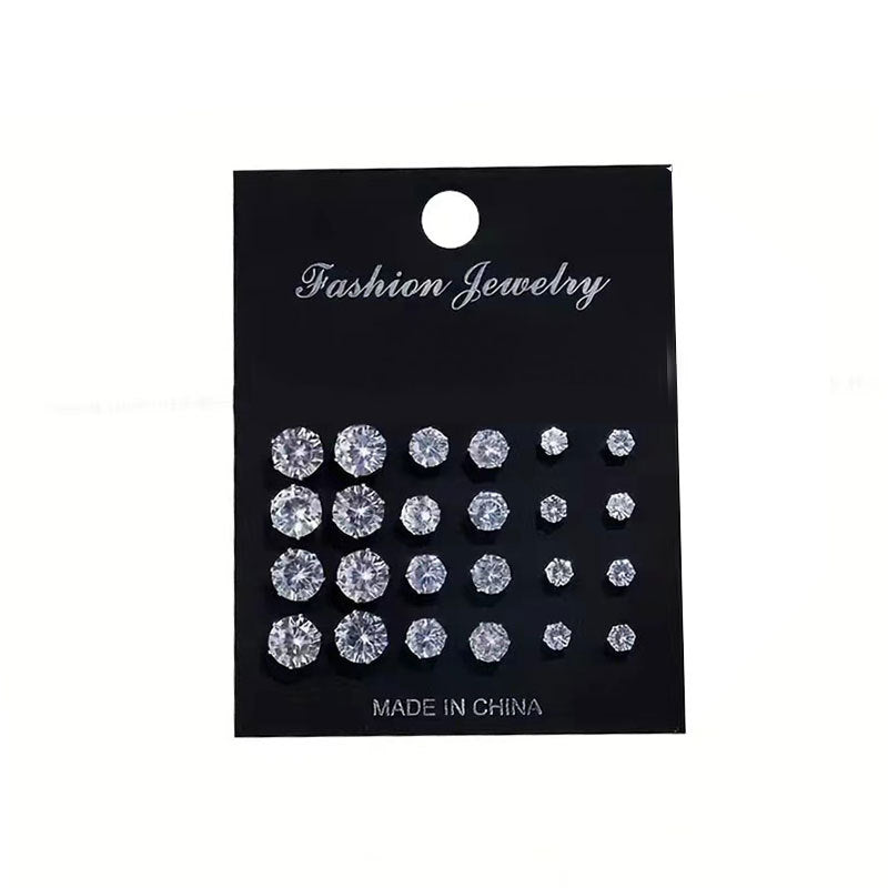 Zircon Pearl Trendy Earrings Suit