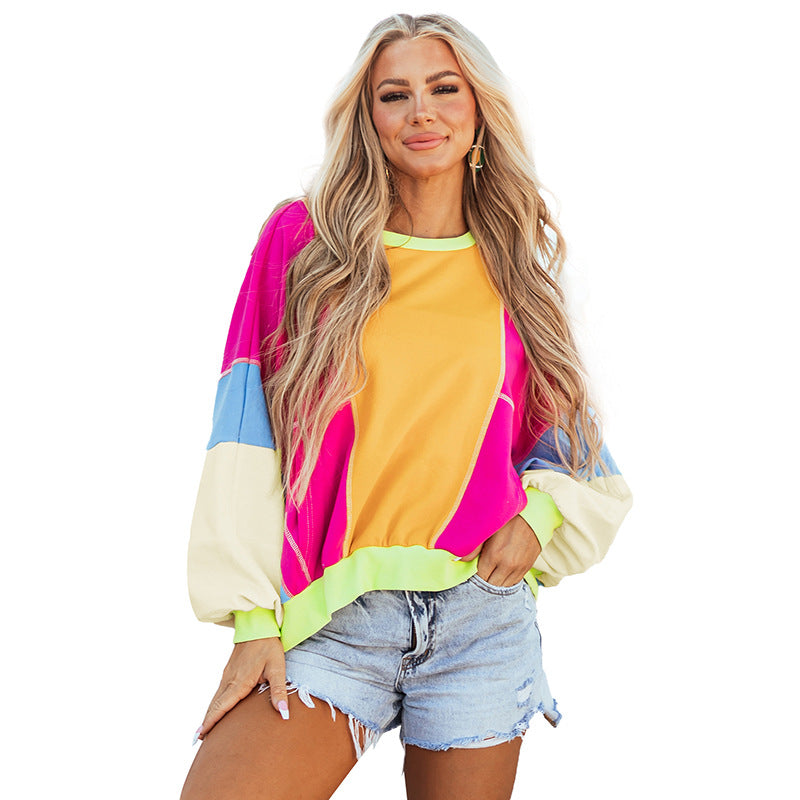 New Round Neck Long Sleeved Pullover Sweater With Multiple Colors