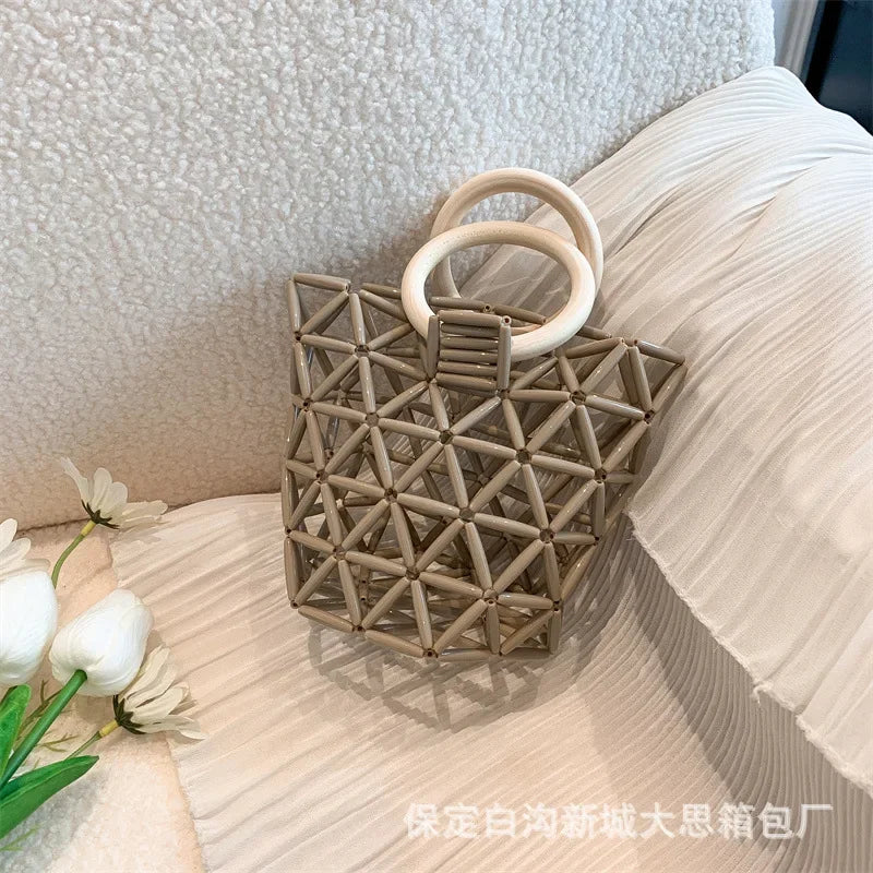 Handbags Hollow Out New Fashion Spring Summer Korea Style Casual Simple Kids Sweet Cute Cool Handsome Beach Bag Sweet Handbag