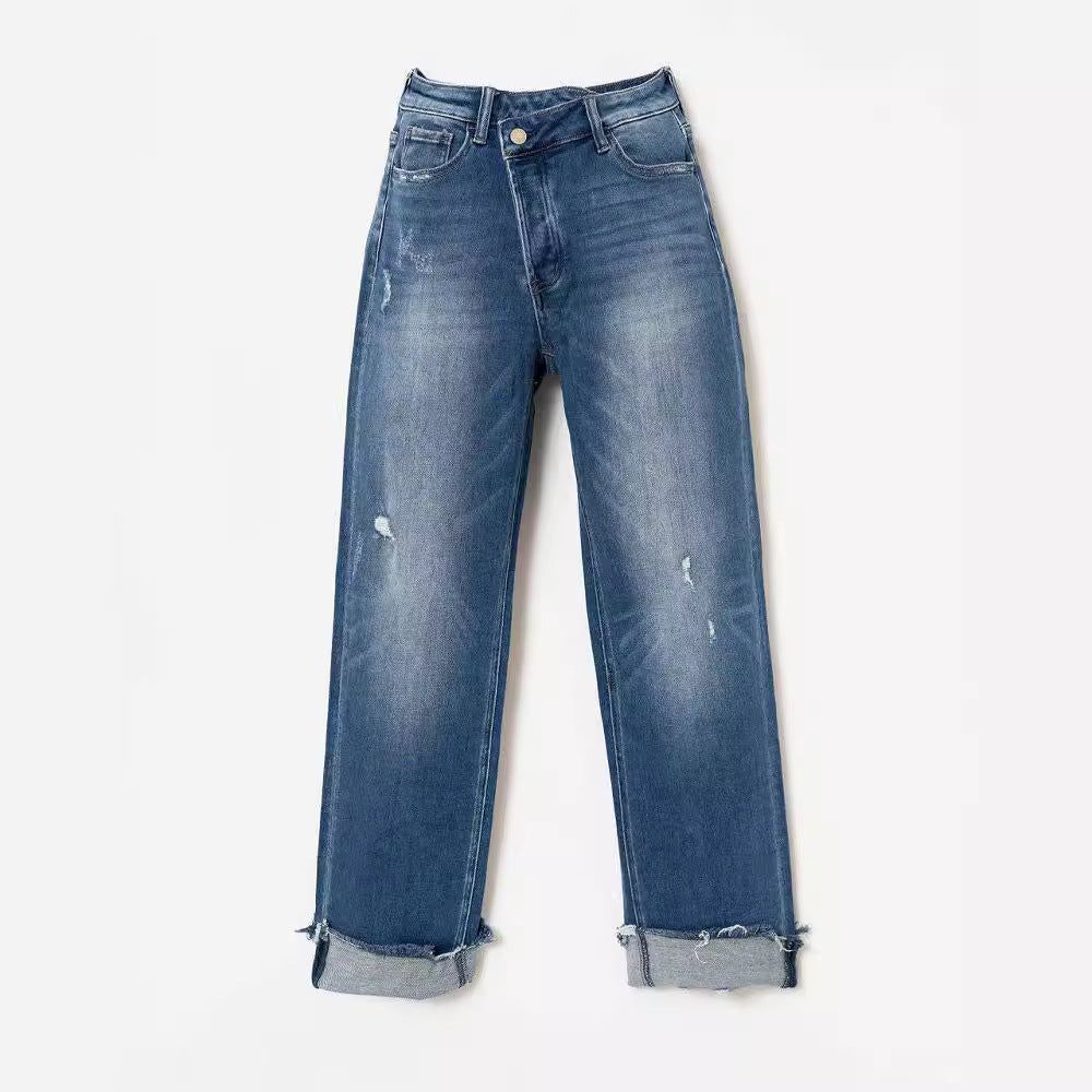 Women's Fashion Individual Casual Loose Jeans