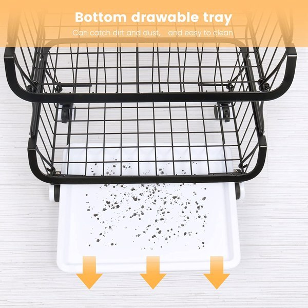 5-layer Fruit Basket, Used For Kitchen Organizer And Storage, Stackable Metal Wire Basket Vertical Cart, Prohibited Temu, Not Shipped On Weekends