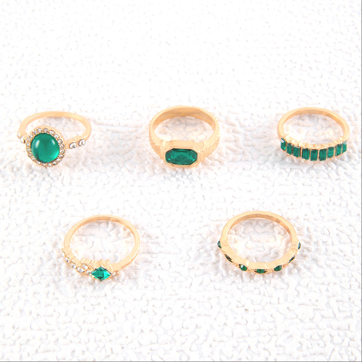 Color Diamond Four-piece Ring