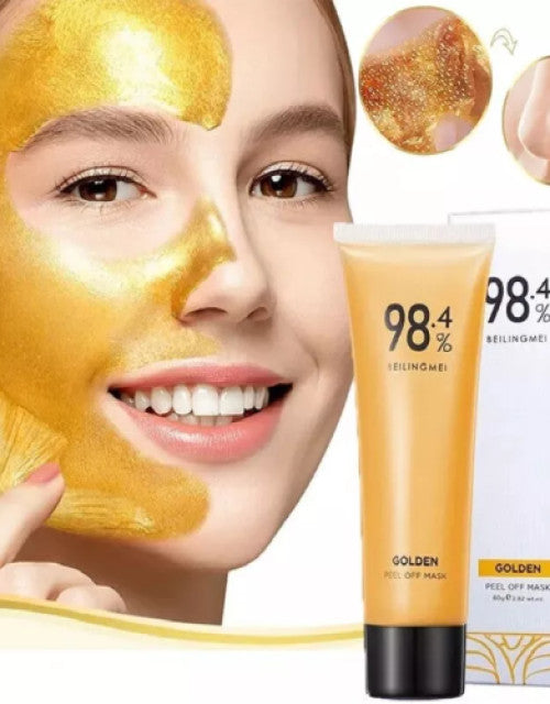 Gold Foil Peel-Off Mask Beilingmei Gold Face Mask for wrinkles ( Pack Of 2 )