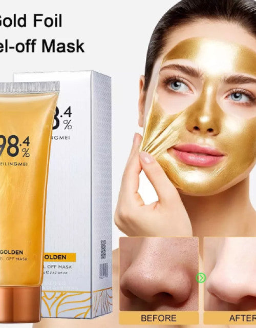 Gold Foil Peel-Off Mask Beilingmei Gold Face Mask for wrinkles ( Pack Of 2 )