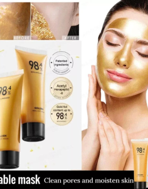 Gold Foil Peel-Off Mask Beilingmei Gold Face Mask for wrinkles ( Pack Of 2 )