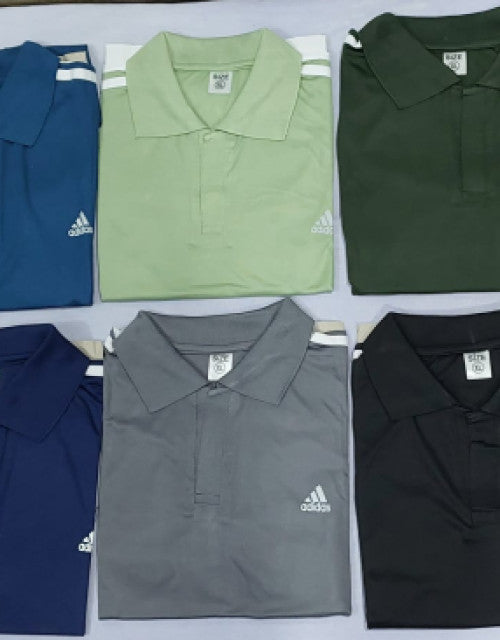 Men Regular Solid Fit Training Polo T-Shirt Multicolor ( Pack Of 4 )