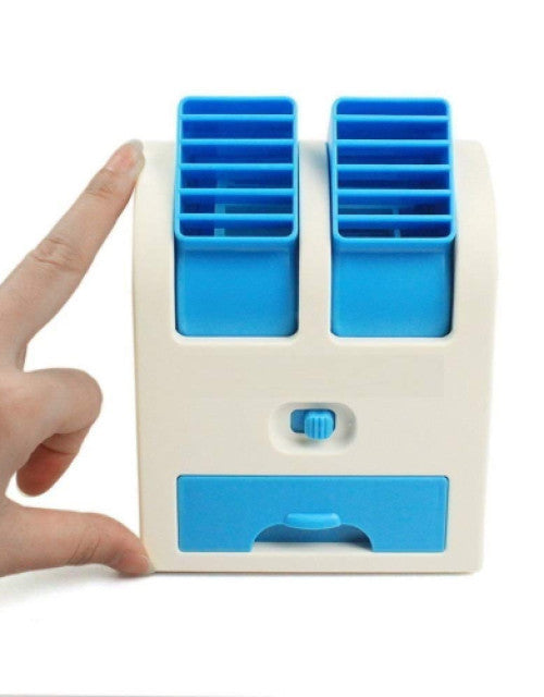 Mini Fan & Portable Dual Bladeless Small Air Conditioner Water Air Cooler Powered by USB & Battery Use of Car/Home/Office