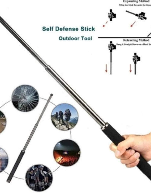 Self Defense Stick or Hand Pointer Extendable Telescopic Retractable Pointer